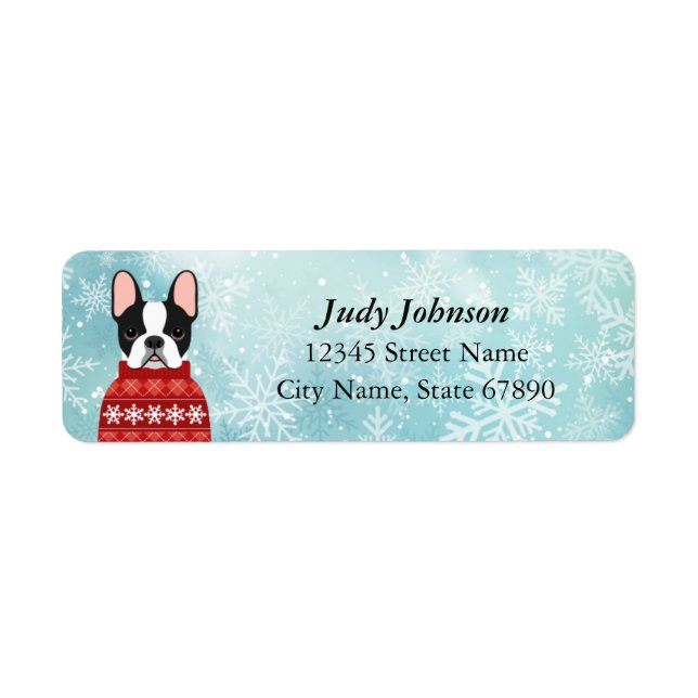 French Bulldog Return Address Labels (Front)