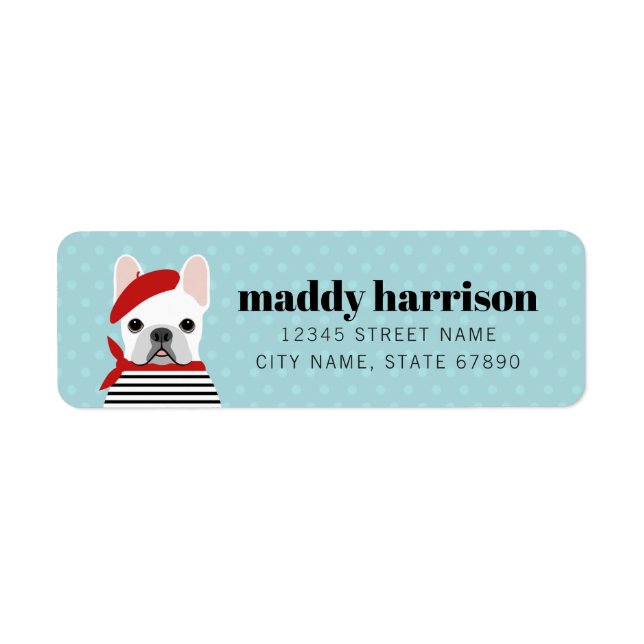 French Bulldog Return Address Labels (Front)