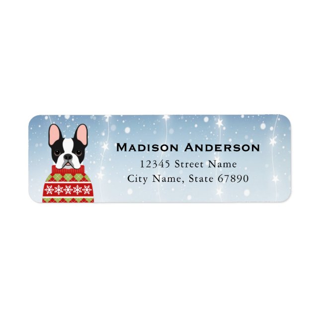 French Bulldog Return Address Labels (Front)