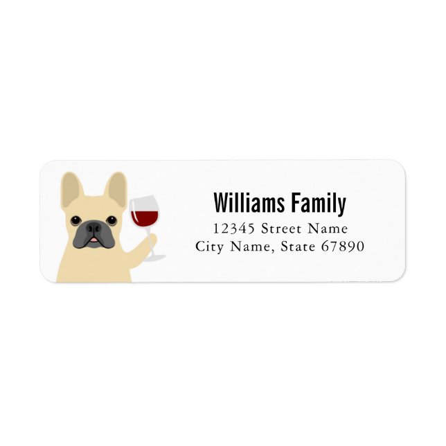 French Bulldog Return Address Labels (Front)