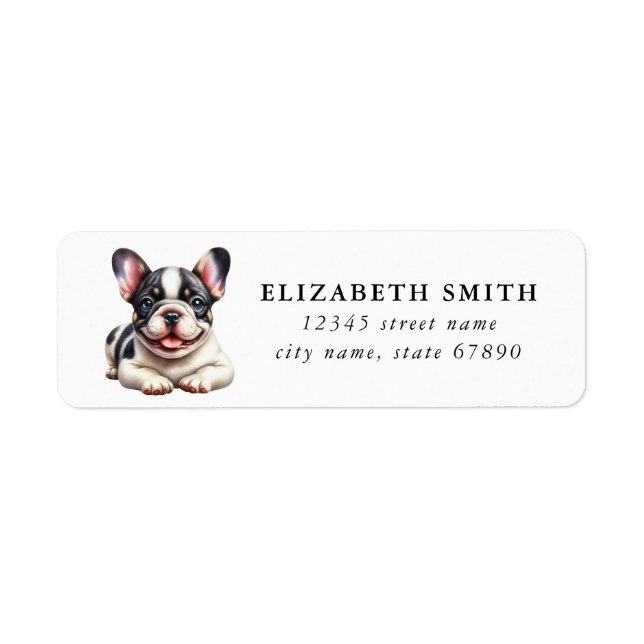 French Bulldog Return Address Labels (Front)