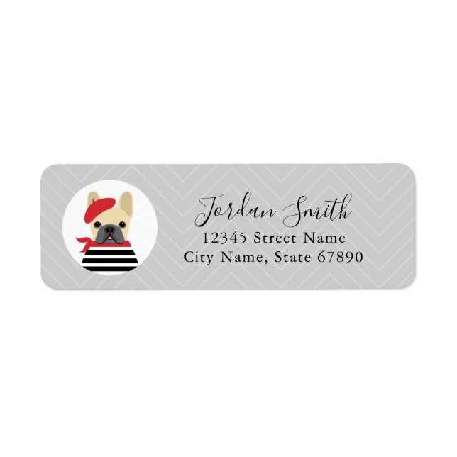 French Bulldog Return Address Labels (Front)