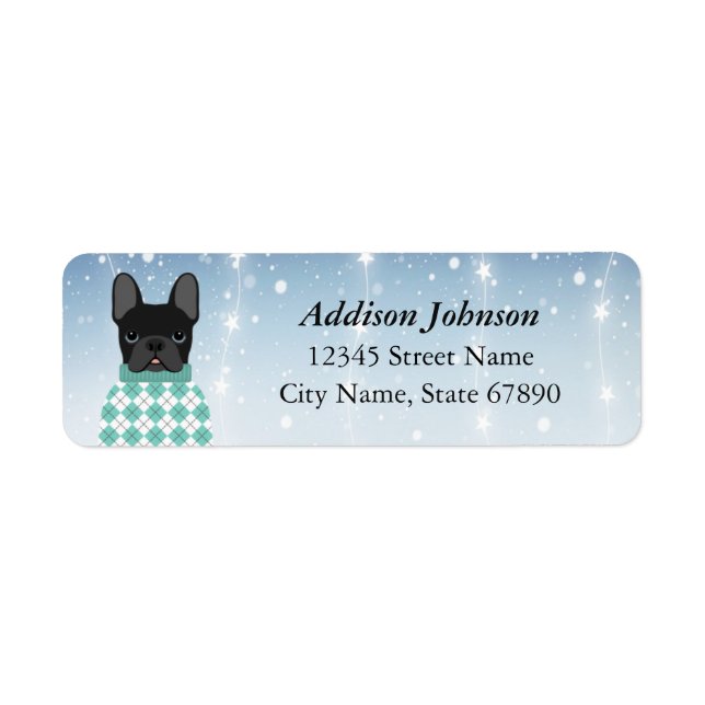 French Bulldog Return Address Labels (Front)