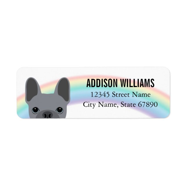 French Bulldog Return Address Labels (Front)
