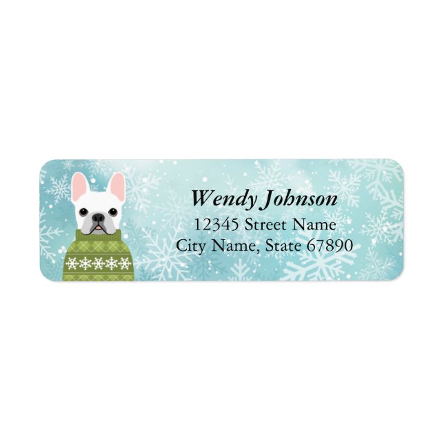 French Bulldog Return Address Labels (Front)