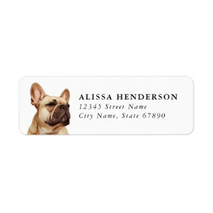 French Bulldog Return Address Labels