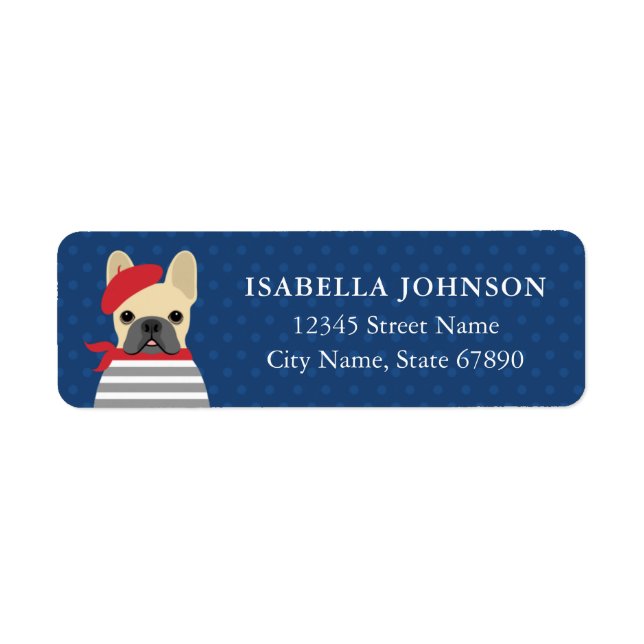 French Bulldog Return Address Labels (Front)
