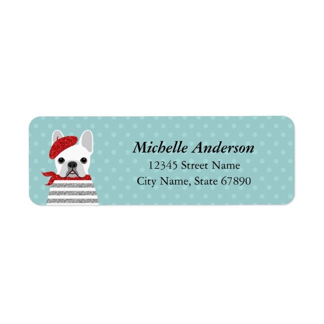 French Bulldog Return Address Labels (Front)