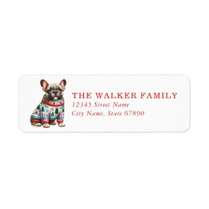 French Bulldog Return Address Labels