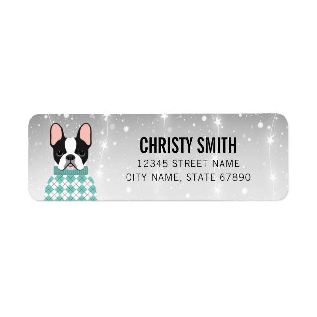 French Bulldog Return Address Labels (Front)