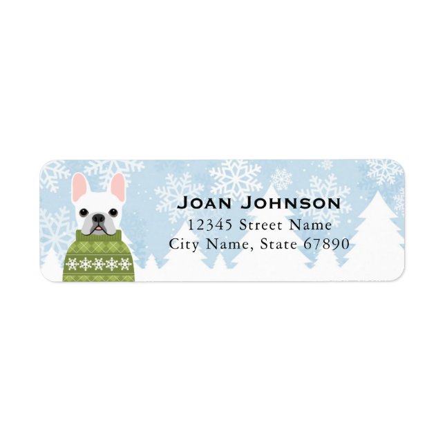 French Bulldog Return Address Labels (Front)