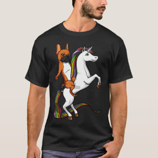 French Bulldog Riding Unicorn T-Shirt