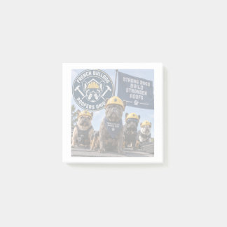 French Bulldog Roofers Union Post-it Note Pads
