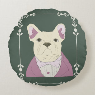 French Bulldog Round Cushion