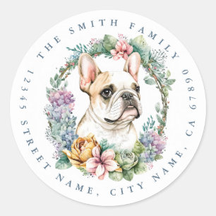 French Bulldog Round Stickers