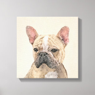 French Bulldog (Sable) Painting - Cute Original Do Canvas Print