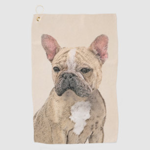 French Bulldog (Sable) Painting - Cute Original Do Golf Towel