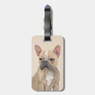 French Bulldog (Sable) Painting - Cute Original Do Luggage Tag