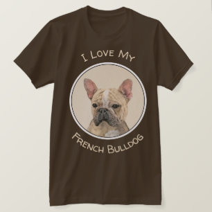 French Bulldog (Sable) Painting - Cute Original Do T-Shirt