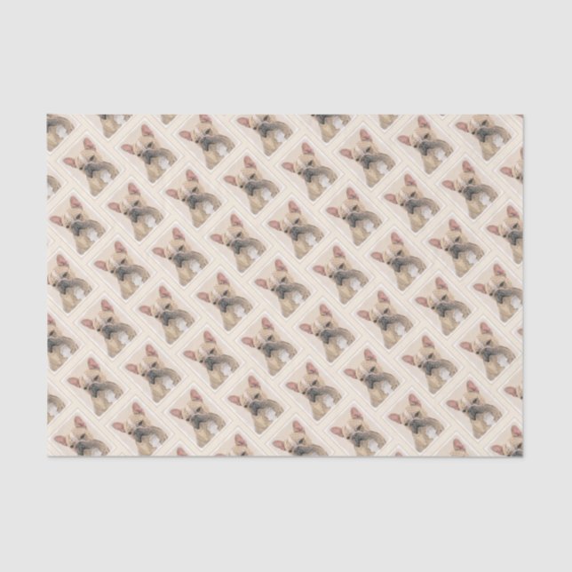 French Bulldog (Sable) Painting - Cute Original Do Tissue Paper (Front)