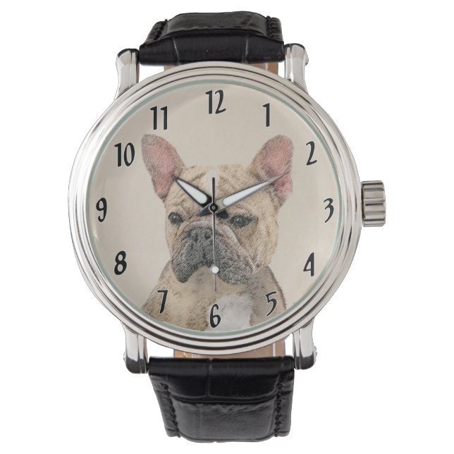French Bulldog (Sable) Painting - Cute Original Do Watch (Front)