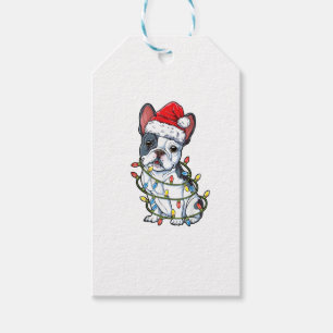 French Bulldog Santa Christmas Tree Lights Xmas Bo Gift Tags