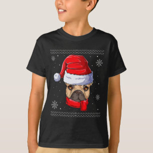 French Bulldog Santa Claus Apparel T-Shirt