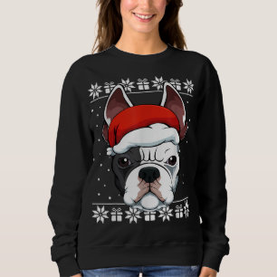 French Bulldog Santa Hat Christmas Pajama Cute Dog Sweatshirt