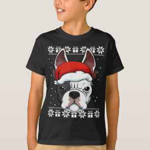 French Bulldog Santa Hat Christmas Pajama Cute Dog T-Shirt