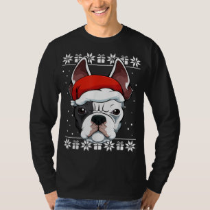 French Bulldog Santa Hat Christmas Pajama Cute Dog T-Shirt