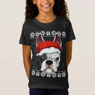 French Bulldog Santa Hat Christmas Pajama Cute Dog T-Shirt
