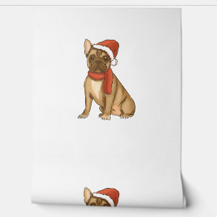 French Bulldog Santa Hat - Funny Christmas  Wallpaper