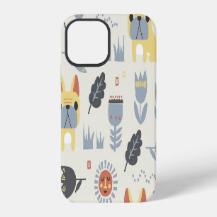 French Bulldog: Scandinavian Floral Repeat. iPhone 12 Case
