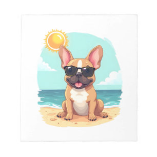 French Bulldog SciFi Wearing Cool Sunglasses Notepad