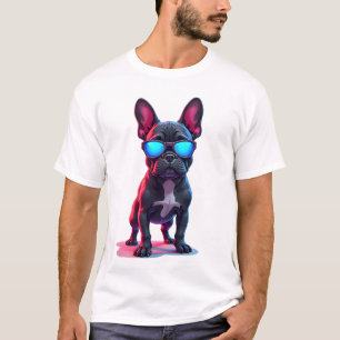 French Bulldog SciFi Wearing Cool Sunglasses T-Shirt