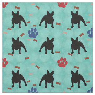 French Bulldog Shadow Fabric