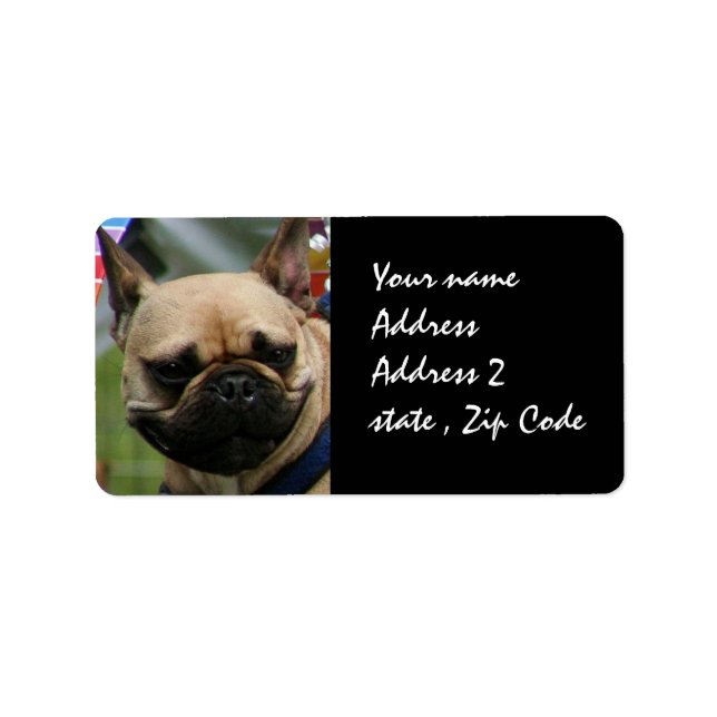 French Bulldog shipping label (Front)
