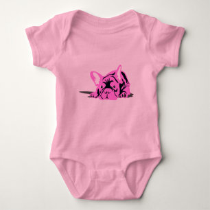 French Bulldog Silhouette Baby Bodysuit