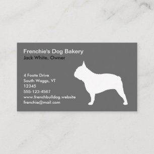 French Bulldog Silhouette Business Card
