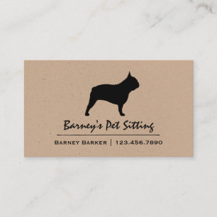 French Bulldog Silhouette Business Card