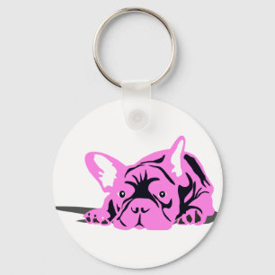 French Bulldog Silhouette Key Ring