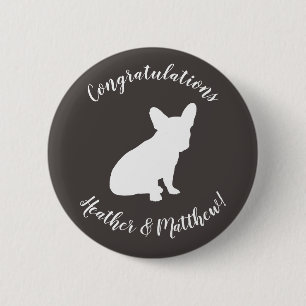 French Bulldog Silhouette Party 6 Cm Round Badge