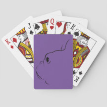 French Bulldog Silhouette Playing Cards