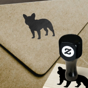 French Bulldog Silhouette Rubber Stamp
