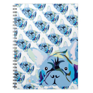 French Bulldog Silhouette Spiral Notebook