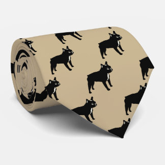 French Bulldog Silhouette Tie