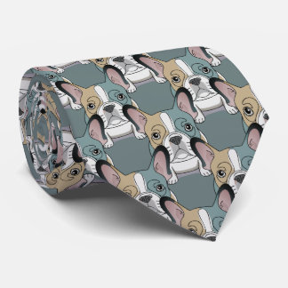 French Bulldog Silhouette Tie