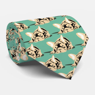 French Bulldog Silhouette Tie