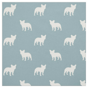 French Bulldog Silhouettes Frenchie Dogs Pattern Fabric