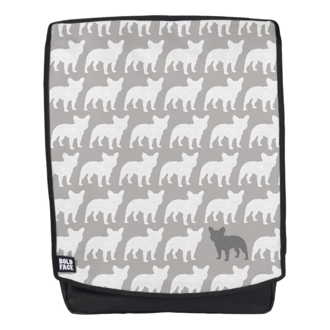 French Bulldog Silhouettes Pattern Backpack (Front)